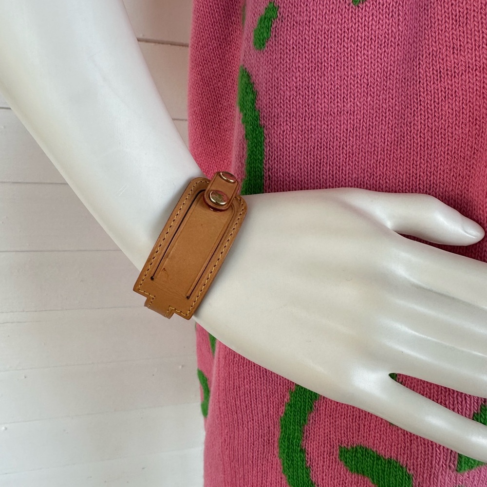 ❤️ Louis Vuitton Vachetta Porte Address Bracelet/Medical Alert/Luggage tag